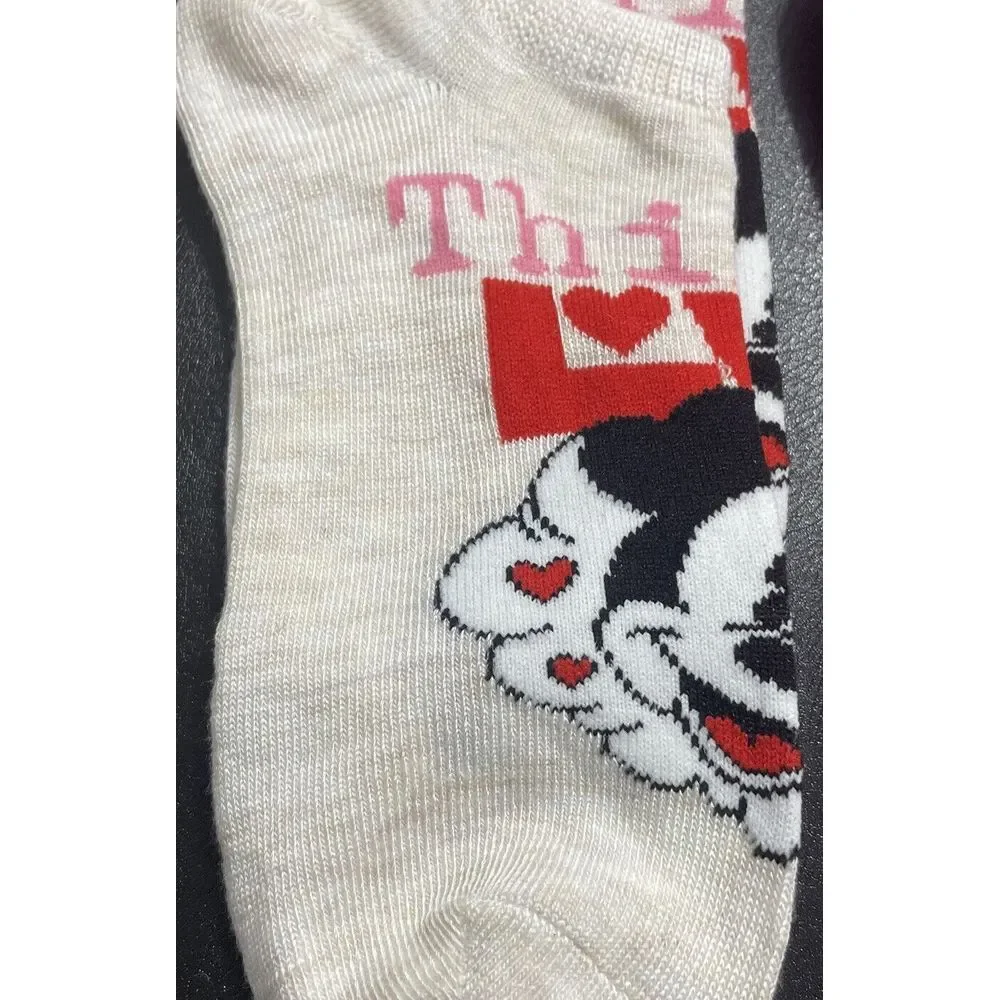 New ✨ WOT-‎ Disney Mickey and Minnie Valentine Socks Set Of 3 Pair